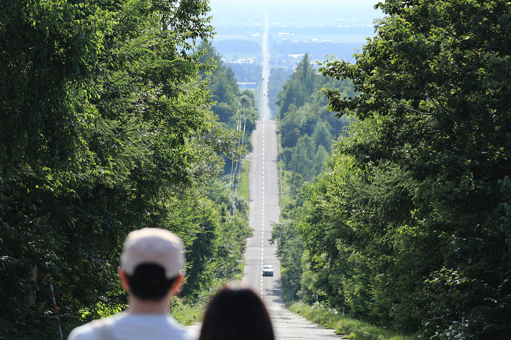 斜里町 天に続く道